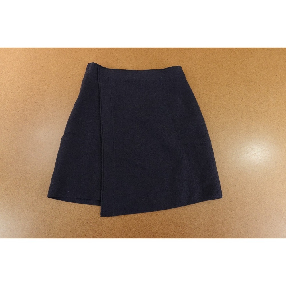 Banana Republic Womens Size 0 Navy Wool-Blend Boucle High Rise Mini Skirt NWT